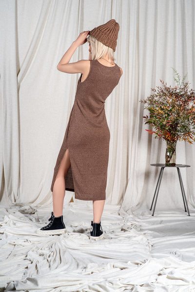 Tie-waist sweater rib midi dress – coco + jaimeson
