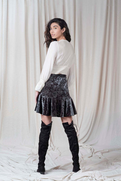 ★韓国人気★DELIGHT J★VELVET CANCAN MINI SKIRT velvet cancan mini skirt - Delight-J | 60% - Asian Fashion