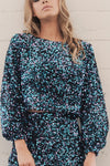 Stretch sequined pullover top