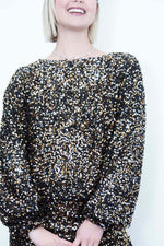 Stretch sequined pullover top