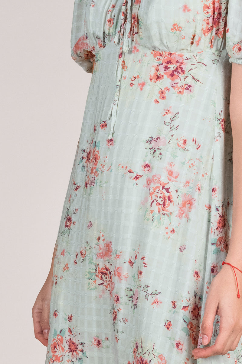 Floral print bustier mini dress