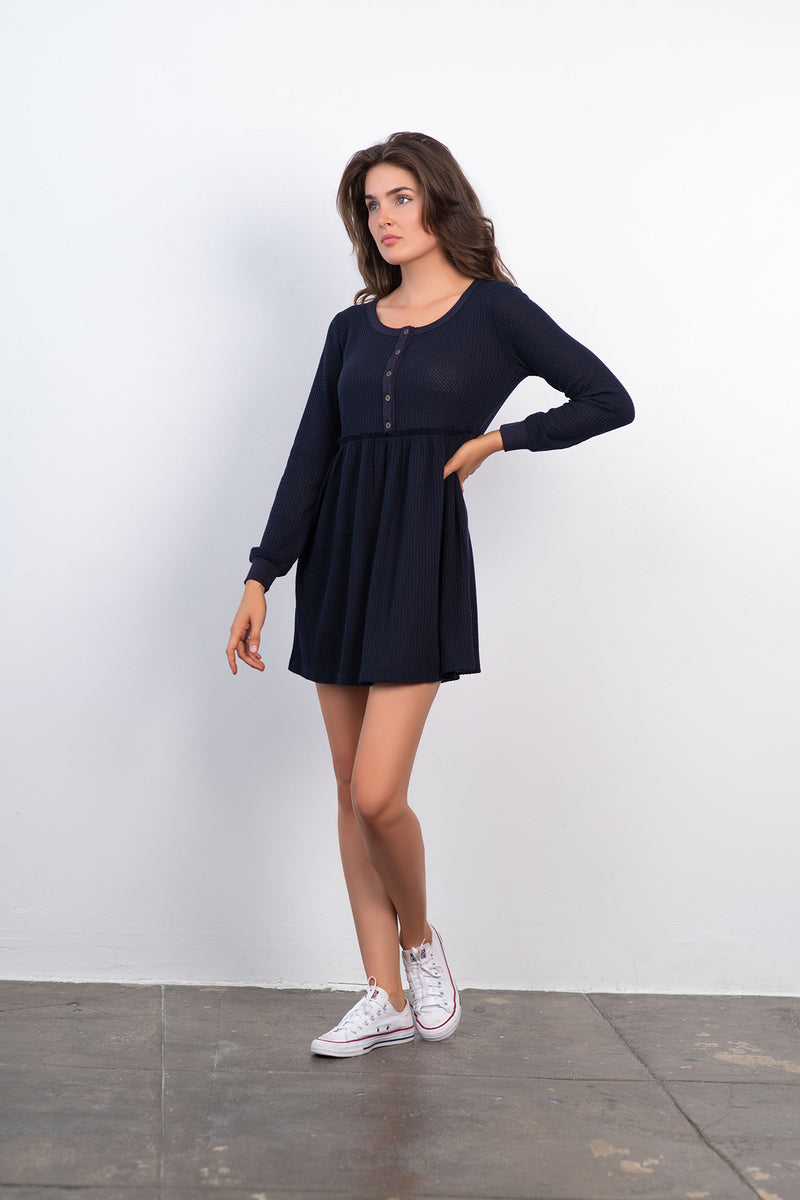 jersey babydoll dress J. Crew Cotton Broken In Jersey Mini Dress Baby Blue Babydoll Dress Tiered Small